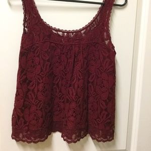 Lace Hollister crop tank top
